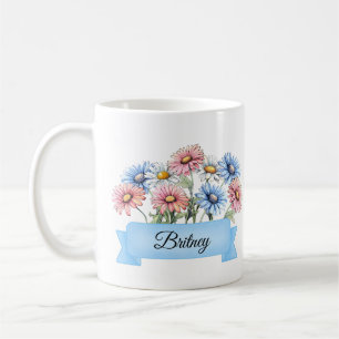 Mug Avril Fleur de naissance Daisée personnalisée Anni