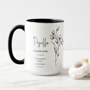 Mug Avril Flower Girl   Fleur de naissance de pois dou