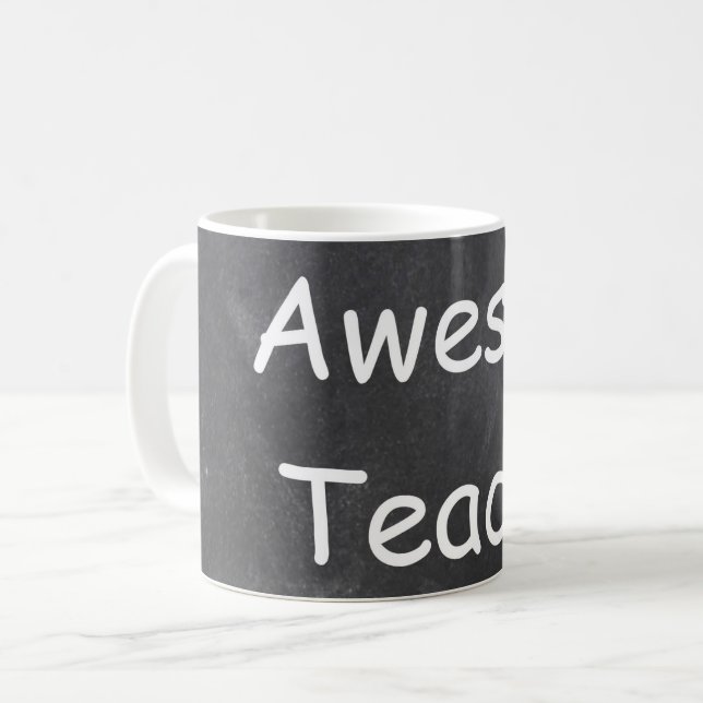 Mug Awesome enseignant Chalkboard Design Idée cadeau (Devant gauche)