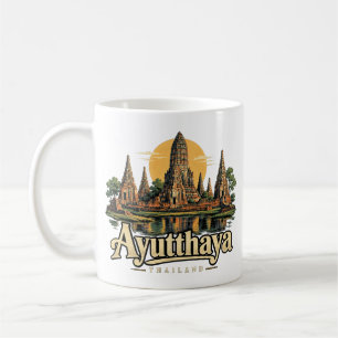 Mug Ayutthaya Thaïlande Voyage Art Monument Historique