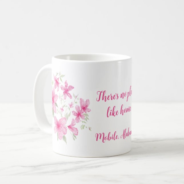 Mug Azalée rose florale (Devant gauche)