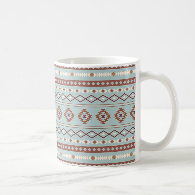 Mug Aztec Mixte Motif Motif Rusts Crème Bleu (Droite)