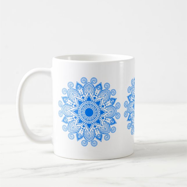 Mug Azure Blue Mandala (Gauche)