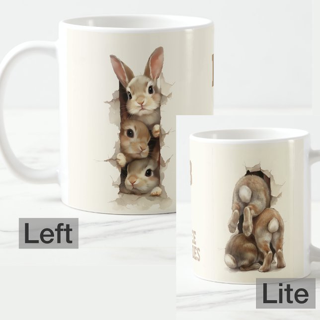Mug B3 Three Bunnies 3D Illusion  (Créateur téléchargé)