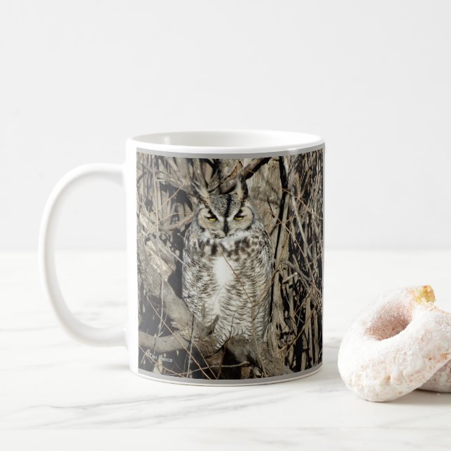 Mug B51 Chouette à cornes (Avec donut)