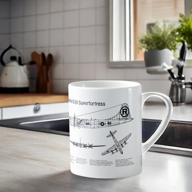 Mug B-29 Superforteresse - Plan directeur de l'avion B (Créateur téléchargé)