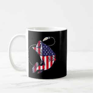 Mug B Pêche Poisson Drapeau Américain Patriotique Quat