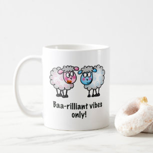 Mug Baa-rilliant - Paire de moutons de dessin animé mi