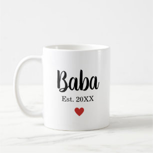 Mug Baba Année de fondation Coeur Fête des pères moder