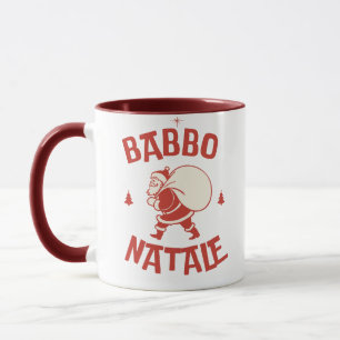 Mug Babbo Natale Italien Père Noël Renna Joyeux Noël