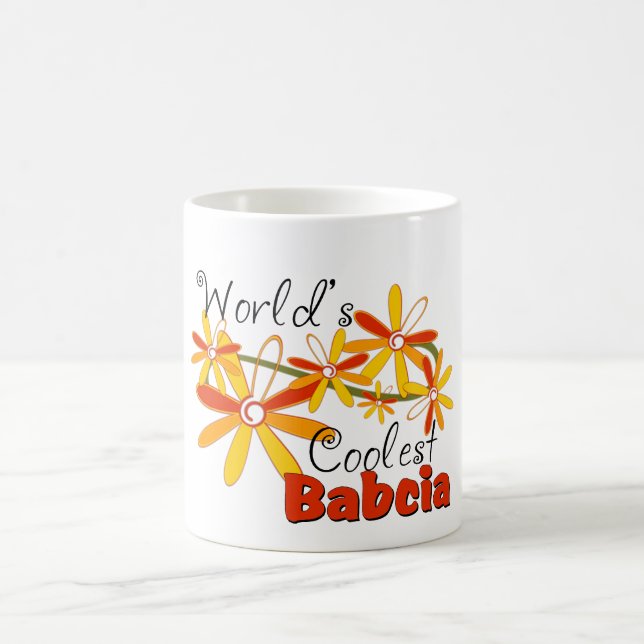 Mug Babcia, le plus froid du monde de fleurs (Centre)