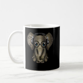 Mug Baby Elephant DJ Portant Casque & Lunettes Cadeau