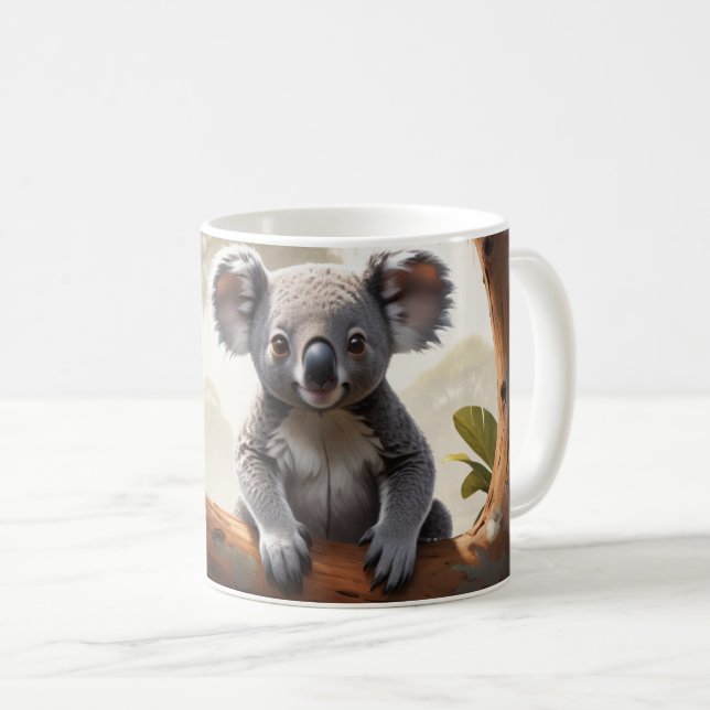Mug Baby Koala by a Pond (Devant droit)