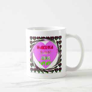 Mug Baby Pink Hearts Hakuna Matata Baby Kids Design.p