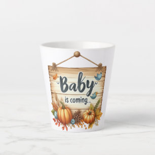Mug Baby shower d'automne en latte