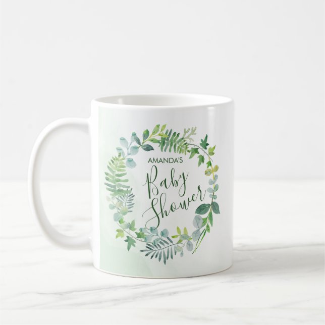 Mug Baby shower verdure couronne (Gauche)