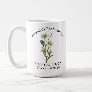 Mug Bachelorette Mois de naissance Fleur Avril Daisée