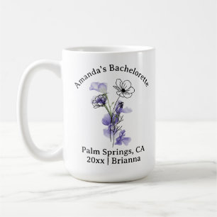 Mug Bachelorette Mois de naissance Fleur Février Viole