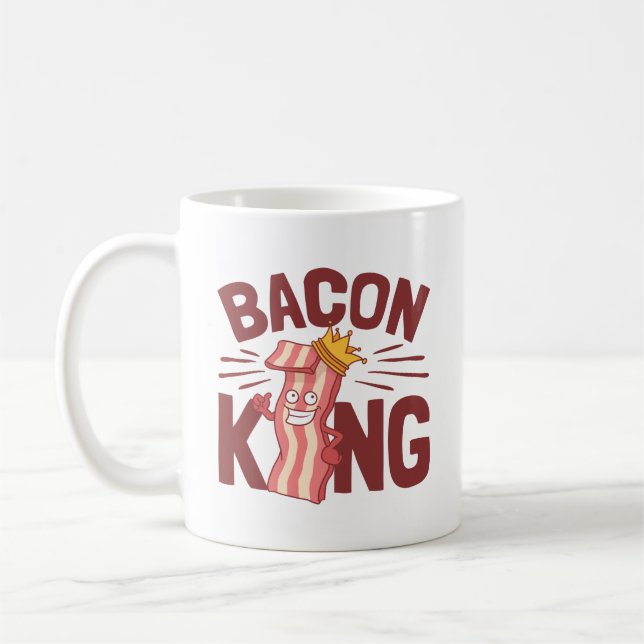 Mug Bacon King Meat Lover Cadeaux pour Hommes Garçon (Gauche)