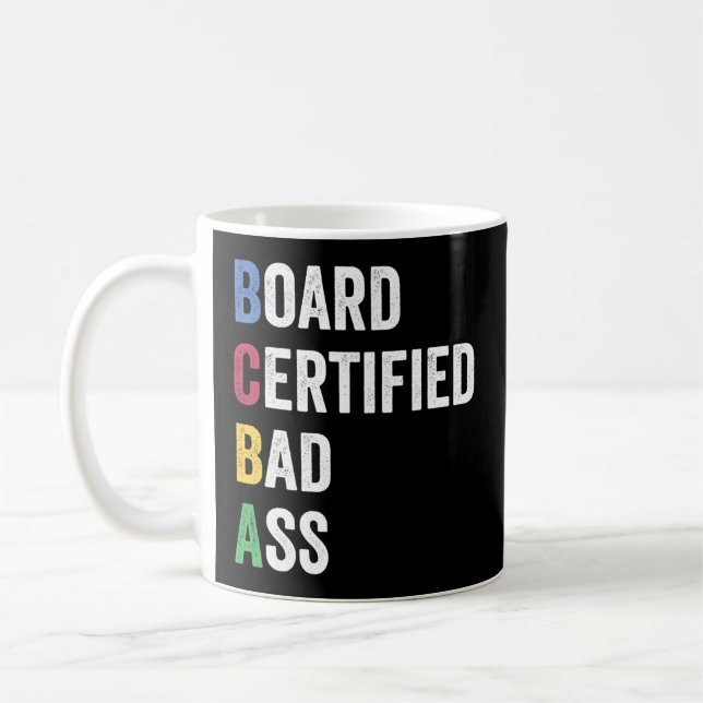 Mug Badass Certifié Du Bureau Pour Bcba Et Comportemen (Gauche)