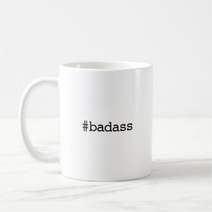 Mug #Badass Typewriter Texte noir