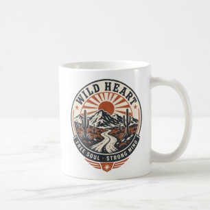 Mug Badge d'aventure de montagne désertique vintage