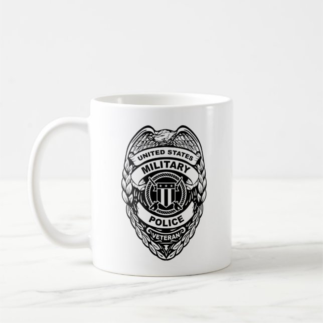 Mug Badge de vétéran de la police militaire américaine (Gauche)