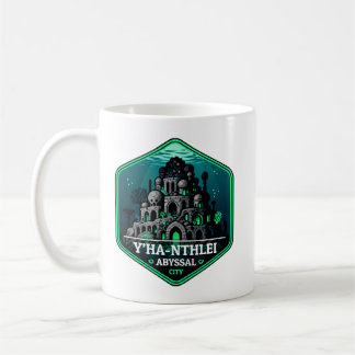 Mug Badge de voyage vintage de la cité abyssale Y’ha-n