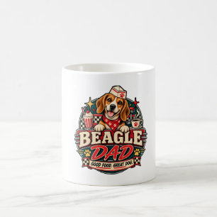 Mug Badge d'impression de patte de diner rétro pour pa