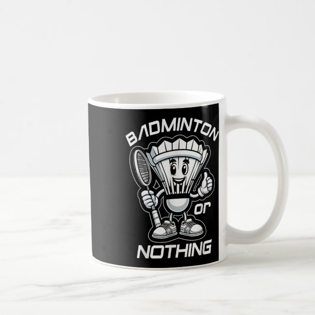 Mug Badminton Forever Cartoon Shuttle And Racket Graph (Droite)