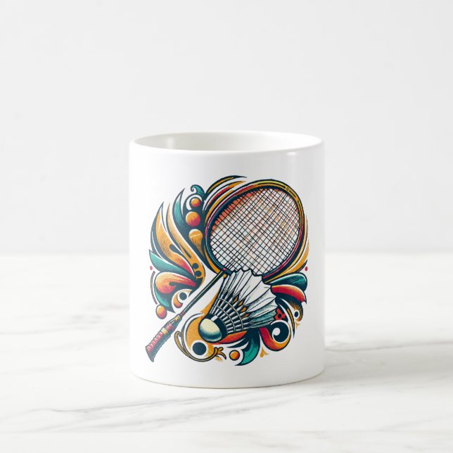 Mug Badminton Graphic (Centre)