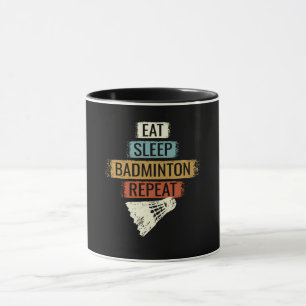 Mug Badminton - Mangez le sommeil Badminton Répétition