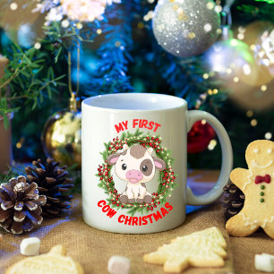 Mug Baies de Noël de la vache mignonne