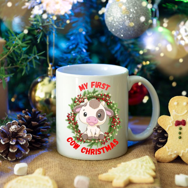 Mug Baies de Noël de la vache mignonne (Créateur téléchargé)