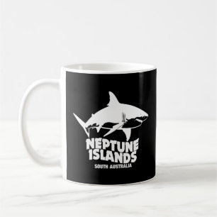 Mug Baignade avec de grands requins blancs îles Neptun