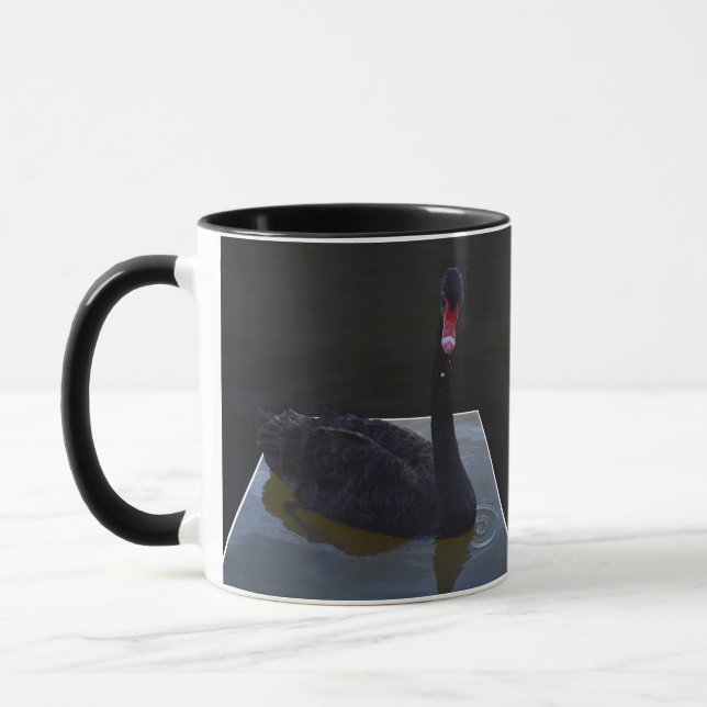 Mug Baignade De Cygne Noir Dans L'Étang Dimensionnel, (Gauche)