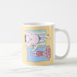 Mug Baignades de soleil amusantes à l'art de la main d