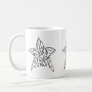Mug Baisers de conception de plage et souhaits salés
