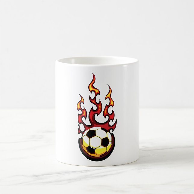 Mug Bal De Football En Feu (Créateur téléchargé)