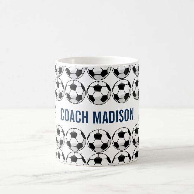 Mug Bal de soccer personnalisé avec nom et numéro d'éq (Centre)