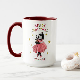 Mug Bal rose mignon Danser Panda Beary Noël