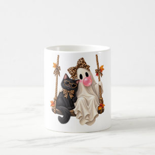 Mug Balançoire fantôme chat noir léopard noeud papillo