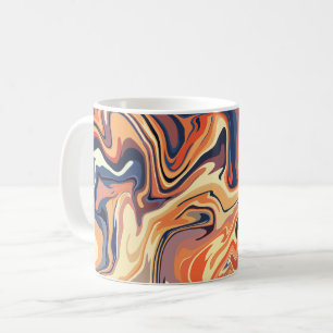 Mug Balayage Abstrait chaud avec des teintes orange et