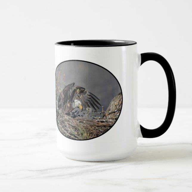 Mug Bald Eagle avec son bébé (Droite)
