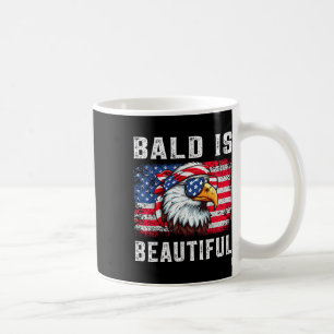 Mug Bald Est Beau Amoureux Aigle Bandana Patriotique 4