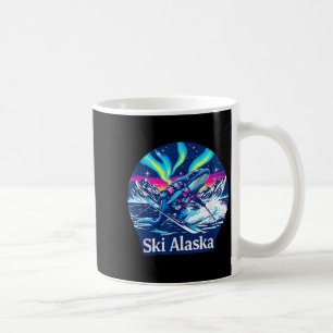 Mug Baleine appréciant le ski dans l'aventure en Alask