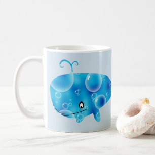 Mug Baleine bleue assez personnalisée