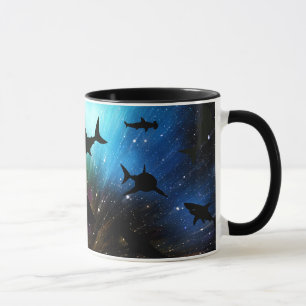 Mug Baleines à mâchoires de requin modernes sous la ga