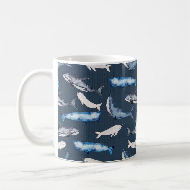 Mug Baleines aquarelles (Gauche)