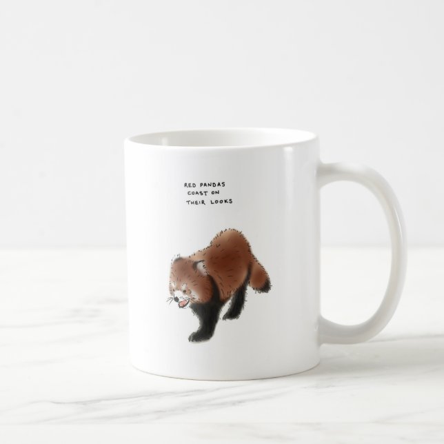 Mug baliverne de panda rouge (Droite)